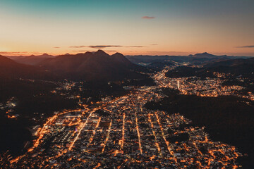 Vista Aerea da cidade turistica Nova Friburgo