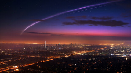 view of the city, Los Angeles, LA, star