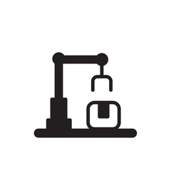 Internet Based Manufacturing Solid Icon