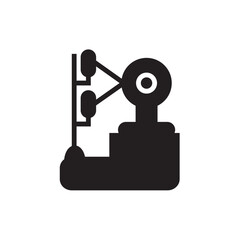 Obraz premium Material Production Factory Solid Icon