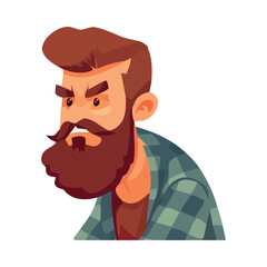 man with modern hairstyle and goatee