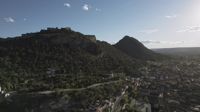 Aerial view of Xativa, Valencia, Spain.