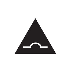 Fototapeta premium Sign Travel Warning Solid Icon