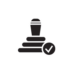 Stamp Validation Approval Solid Icon