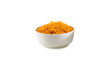 side dish of Yellow Rice with clipping path
