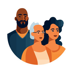Fototapeta premium family portrait, love and togetherness symbolized