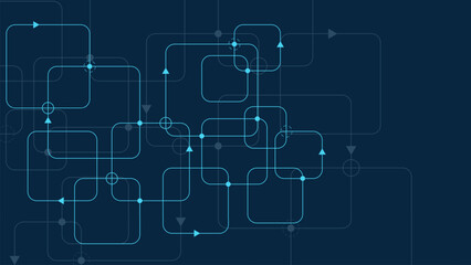 Obraz premium Abstract digital geometric digital connecting dots and lines. Big data visualization, network connection and global communication technology.