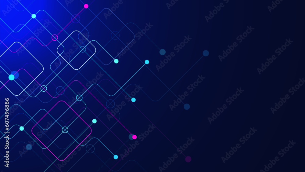 Poster abstract digital geometric digital connecting dots and lines. big data visualization, network connec