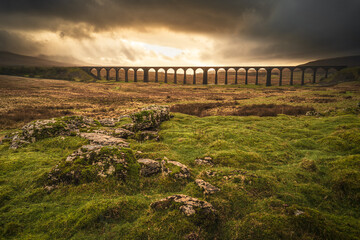 old stone viaduct in england