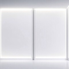 Empty white wall with lamps
