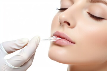 Woman’s Beauty injection services, advertising picture, ai generative