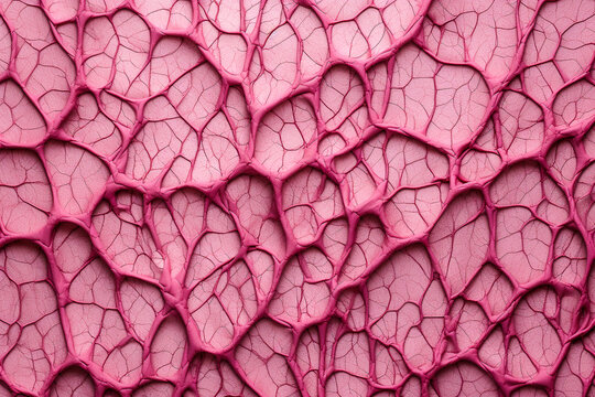 Nervures et ramification sur texture rose - G&eacute;n&eacute;rative IA