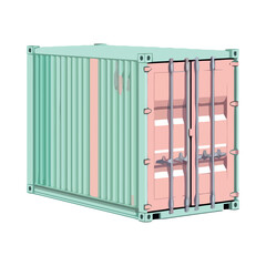 Heavy metal container delivering merchandise