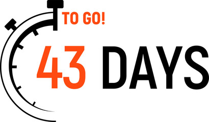 Countdown days left banner. Count time sale. Days to go. Vector illustration.