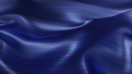 Elegant thin blue stripes on lavender silk, luxury fabric background with copy space