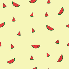 Vector abstract watermelon repeating pattern background.
