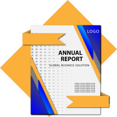 Corporate Book Cover Design Template . Can be adapt to Brochure, Annual Report