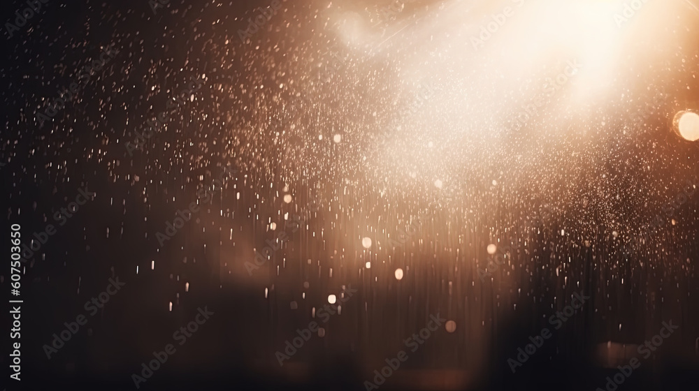 Poster dust rays background. god rays in the textured air. generated ai.