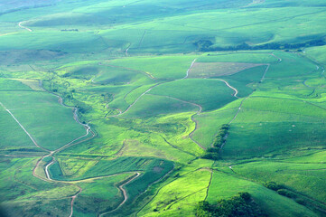 paisagem rural vista de cima 