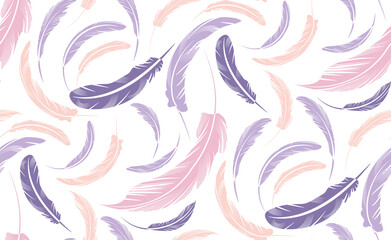 Beautiful Feather pattern seamless design background
