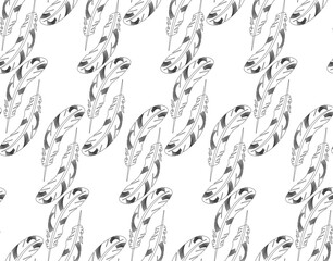 Beautiful Feather pattern seamless design background
