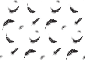 Beautiful Feather pattern seamless design background
