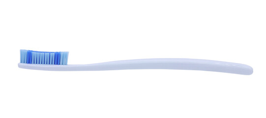 Blue toothbrush on transparent background.