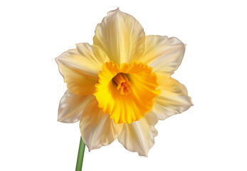 Daffodi flower on transparent background. Generative AI.
