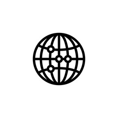 globe sign symbol vector