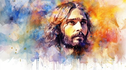 Jesus Chriest Illustration, Generative Ai