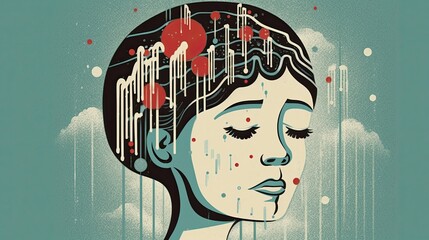 an illustration vintage poster style that communicate - made with Generative AI tools