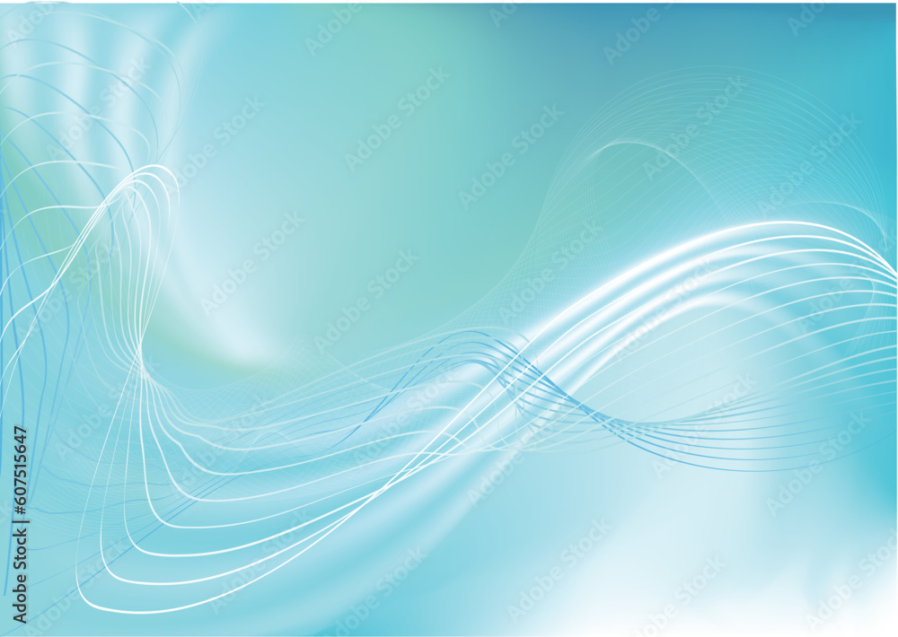 Poster vector illustration - abstract background made of color splashes and curved lines