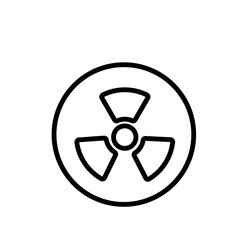 Fototapeta premium science radiation sign symbol vector