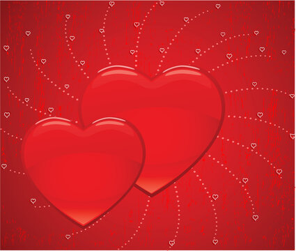 Valentines grunge background, vector illustration
