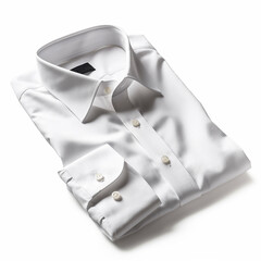 - white men's shirt on white background  , generative ai