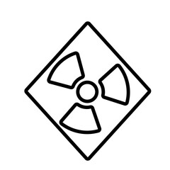 Fototapeta premium science radiation sign symbol vector