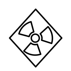 science radiation sign symbol vector