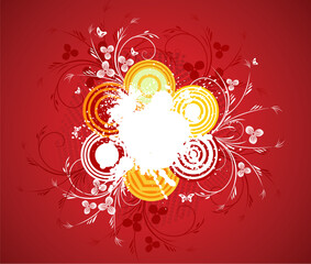 Obraz premium Floral background vector illustration