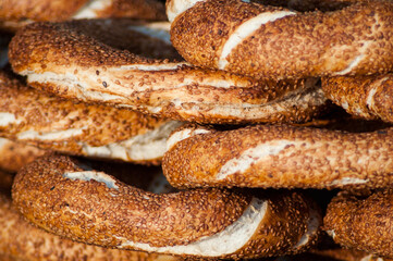 Simit is the traditional popular pastry of Turkey. It is one of the indispensable street flavors of breakfasts and snacks. It is more preferable to be crispy.