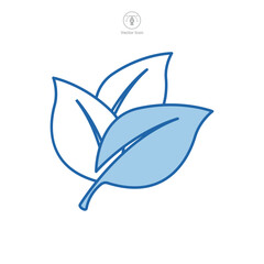 leaf ecology nature Icon symbol template for graphic and web design collection logo vector illustration
