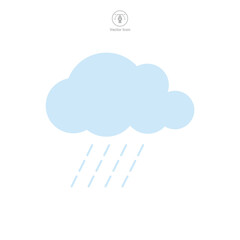 Rain Cloud Icon symbol template for graphic and web design collection logo vector illustration