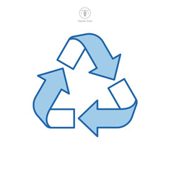 Recycling Icon symbol template for graphic and web design collection logo vector illustration
