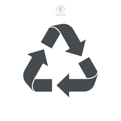 Recycling Icon symbol template for graphic and web design collection logo vector illustration