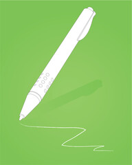 Office Suite Ball-Pen Vector Illustration