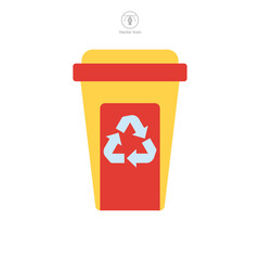 Trash Can Icon symbol template for graphic and web design collection logo vector illustration
