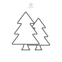 Obraz premium Tree Icon symbol template for graphic and web design collection logo vector illustration