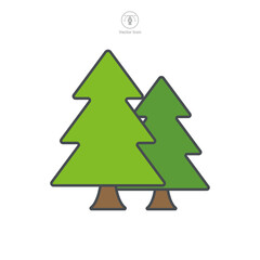 Tree Icon symbol template for graphic and web design collection logo vector illustration