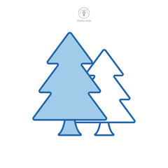 Obraz premium Tree Icon symbol template for graphic and web design collection logo vector illustration