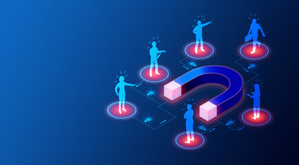 Talent Attraction and Talent Retention Concept - 3D Illustration