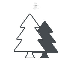 Tree Icon symbol template for graphic and web design collection logo vector illustration